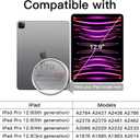 JETech One Touch Screen Protector for iPad Pro 12.9-Inch (2022/2021/2020/2018 Model, 6th/5th/4th/3rd Generation), Tempered Glass Film with Auto-Alignment Frame, HD Clear