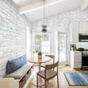 Coavas Peel and Stick Wallpaper Brick 17.7x118.1 Inches White Gray Removable Wallpaper Peel and Stick Self Adhesive Faux Brick for Bedroom Backsplash Laundry Room Accent Walls