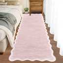 GarveeHome Scalloped Washable Rug 9x12 Area Rug for Living Room