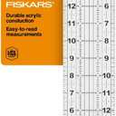 Fiskars Sewing Ruler, 3" x 18" Acrylic Ruler with Gridlines, Sewing and Quilting Supplies, Arts and Craft Supplies, Clear