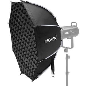 NEEWER 35.4'' Octagonal Softbox, Quick Release Parabolic Soft Box with Bowens Mount, Diffusers, Grid, Bag Compatible with Aputure 120d Compatible with Godox SL60w NEEWER Q4 AS600B CB300B Q300, NS92P