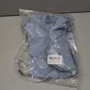 Dauocie Women's Front Tie Tops Casual 3/4 Roll Up Sleeve Button Up Shirts with Pocket (Blue, XXL)