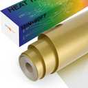 HTVRONT Heat Transfer Vinyl Gold Iron on Vinyl-12 x 60FT Gold HTV Vinyl Roll Easy to Cut & Weed for Heat Vinyl Design
