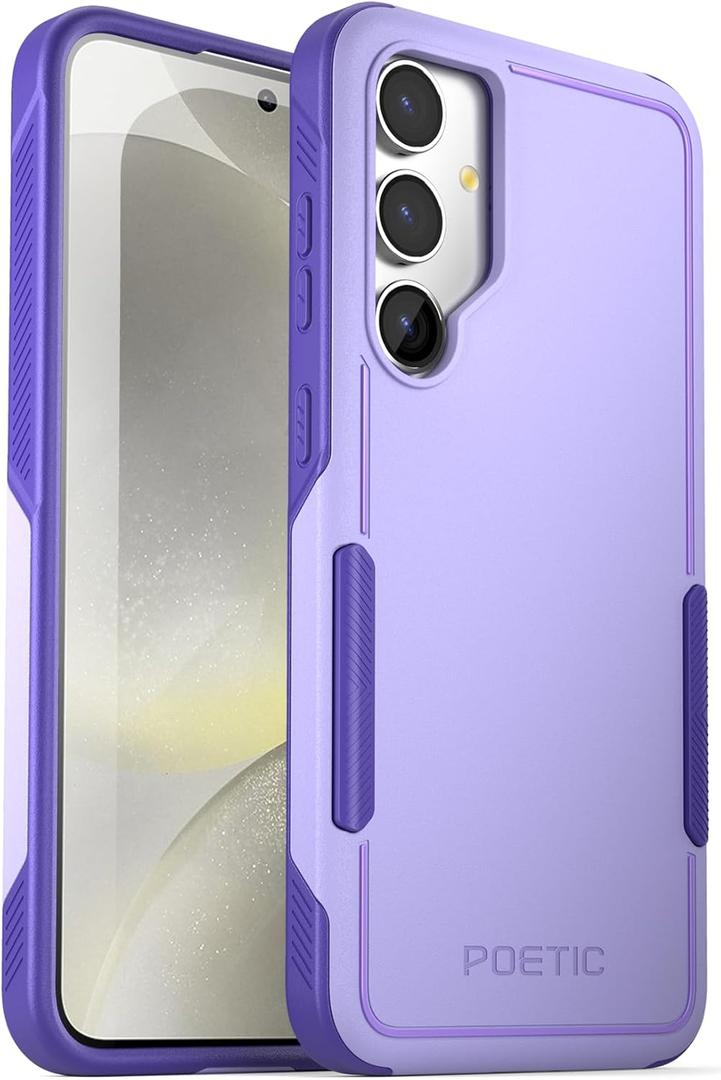 Poetic Neon Case for Galaxy S24 Plus 6.7", Dual Layer Rugged Slim Shockproof Protective Cover, Purple