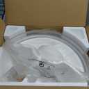 Qewoce Ceiling Fans with Lights and Remote, 19" Flush Mount Low Profile Ceiling Fan, 3-Color Dimmable LED Fandelier, 6-Speed Reversible Ceiling Fan for Living Room, Bedroom & Kids Room (F003, White)