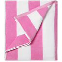 LULUHOME Large Oversized Beach Towel - Big Cotton 36 x 70 Inch Striped Pool Towel, Large Cabana Soft Swimming Towel for Adult Men Women,Pink