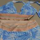Couples Matching Swimwear Swimsuit,Women Two Piece Bathing Suit Bikini Set Mens Swimtrunks Couples Sold indivually (X-Large, Blue)