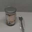 Kikcoin Sourdough Bread Starter Kit - 35oz Large Jar Set of 2 with Marked Feeding Band, Thermometer, Glass Jar for Baker, Bread Baking Supplies, Gray