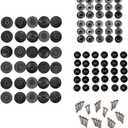 EZ Snap No-Drill Fastener Kit, 30pc Black Set, for Exterior Shades and RV Skirting - Adhesive Studs, Caps, and Pins - DIY Professional Results with No Specialized Tools
