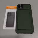 Lufanbis Magnetic for iPhone 15 Plus Case with Ring Stand, [10 FT Drop Protection] Translucent Matte Back Shockproof Phone Case for iPhone 15 Plus 6.7'', Midnight Green
