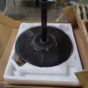 California Umbrella 75 lbs. Round Concrete Weighted Powdercoated Steel Umbrella Base With Wheels, Black Frame