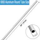 Aluminum Tube, 6063 Aluminum Round Tube, 1/4" OD x 0.04" Wall x 36" Long Seamless Aluminum Straight Tubing, 6 Pieces