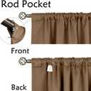 BGment Rod Pocket and Back Tab Blackout Curtains for Bedroom - Thermal Insulated Room Darkening Curtains for Living Room, 2 Window Curtain Panels (42 x 84 Inch, Taupe)