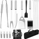 Grill Utensils Set,15 Pcs Stainless Steel BBQ Accessories Set, Portable Professional Grill Tool, Perfect Grill Kit Gift for Outdoor with Bag, S