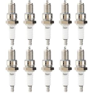 Pack-of-10 Spark Plug F7TC for Generator Lawn Mower Tractor Rototiller Water Pump Go Kart Mini Bike Harbor Freight Predator 212cc Champion 196cc GCV160 GCV190 GX390 BP7ES W5D1 W5DC N7YC N9YC