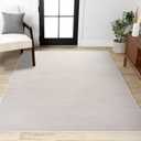 JONATHAN Y Haze Solid Low-Pile Ivory Indoor Area Rug 6x9, Coastal,Bohemian,Minimalist,Classic, Easy-Cleaning for Living Room,Bedroom,Kitchen,Pet Friendly,Non-Shedding (SEU100D-6)