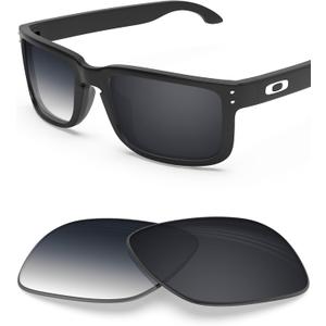 BLAZERBUCK Polycarbonate Replacement Lenses for Oakley Holbrook XL OO9417, Anti-Scratch, Impact Resistant & Perfectly Fit - Grey Gradient Grey