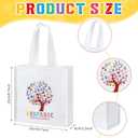 Hispanic Heritage Month Non Woven Bags 8.7" Gift Reusable Treat Bag for Hispanic Heritage Month Decor (White)