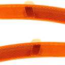 Front Right Passenger & Left Driver Side Pair Bumper Reflector Signal Marker Light Replacement Set For 2014-2019 Cadillac CTS Sedan, ATS 2016-2024 Chevy Camaro Orange Plastic Lens GM2550200 GM2551200