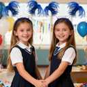 2 x Blue Ponytail Headband Book-Themed Events Hair Bands Reading Party Hair Accessories for School Festivals Costume Party Decoration Headdress Hair Hoop 1pcs