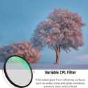 67mm CPL Circular Polarizing Filter, 30-Layer Multi-Resistant Nano Coated Variable Polarizer Filter with HD Optics Glass, Ultra Slim Frame, Reduce Glare, Enhance Contrast, Reduce Reflection