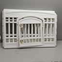 IRIS USA 24" Dog Playpen 4-Panel Pet Exercise Pen with Door Gate 35 x 35 x 24 Puppy Play Pen Indoor Outdoor Plastic Foldable Portable Pet Fence for Small Medium Dogs Puppies Multiple Pets White