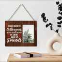 Colleague Gifts for Women Men, Rustic Chance Made Us Colleagues Wood Picture Frame, Retirement Leaving Going Away Gifts for Work Bestie Coworkers Colleague, Display Photo 4 x 6 Inch