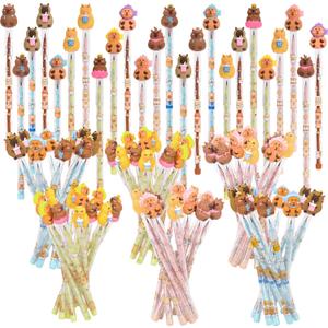 Ulema 48 Pieces Cute Capybara Stackable Pencils Capybara Study Supplies Translucent Multi Point Push Fun Pencils Gifts for School Supplies Classroom Rewards.