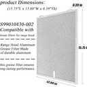 S99010430-002 Range Hood Filter (15.75"L x 13.88"W x 0.39"Th), for Broan-Nutone Exhaust Fan Range Hood - 2 pack