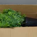 21" Artificial Ferns Plants Topiary - 2 Set for Front Porch Decoration,Fake Boston Fern Potted Plants Faux Greenery Bush UV Resistant for Outdoor Indoor Door Garden Farmhouse Home Decor (Green)