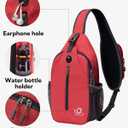 WATERFLY Crossbody Sling Backpack Sling Bag Travel Hiking Chest Bag Daypack