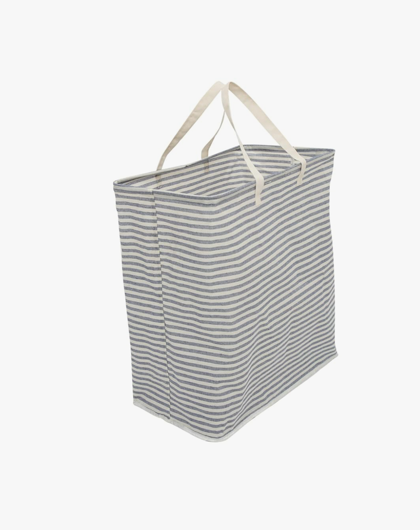 LIFKOME Large Capacity Laundry Basket Foldable Sundries Storage Bin Portable Woven Organizer for Clothes Toys and Blankets Lightweight Design for Home Use Blue