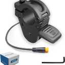 HUSETOO Electric Throttle 300X Thumb Throttle for 7/8inch 22mm Left and Right Handlebars 12v 24v 36v 48v 60v 72v Electric E-Bikes (M8 Waterproof Plug)