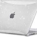 EooCoo Case Compatible with MacBook Air 13 inch M5 2026-2022 M4 M3 M2 A3449 A3240 A3113 A2681, Crystal Hard Shell Scratch Resistant Protective Cover Compatible for MacBook Air 13.6 inch Case, Sparkly