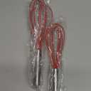 Stainless Steel & Silicone Whisk Set 8" 10" 12" Kitchen Whisk Kitchen Wisk Wire Whisks for Whisking, Cooking, Blending, Beating, Stirring-3 Pack(Red)