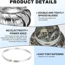 PATIKIL 7.9 Inch Exhaust Cap Roof Flue Vent Stainless Steel Roof Vent Wind Turbine Cap Cover Round Rotation Flue Vent for Outside Chimney Cover Flue Caps