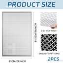 Gisafai 2 Pcs Cloverleaf Aluminum Sheet 2 Feet by 3 Feet Perforated Metal Sheets 0.02 Inch Thick Metal Mesh Aluminum Sheet Decorative for Indoor Outdoor (Silver)