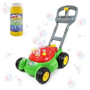 Bubble N Go Mower | Plastic Construction, No Batteries Required, 22 in Tall, 14 x 10 in, 3.2 lb, Hand Push Power, Realistic Mowing Sounds, Red