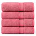 LANE LINEN 100% Cotton 4 Pack Bath Towels Set (30"x60") - Zero Twist, Large Cotton Towels for Bathroom - Quick Dry, Soft & Absorbent Bath Towel Set - Remains Soft After Multiple Washes 