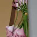 IPOPU Pink Fake Calla Lily Flowers 24PCS Real Touch Pink Calla Lily Faux Flowers Arrangement for Home Party Wedding Bouquet Centerpieces Flower Home Decoration (Pink)