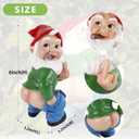 Garden Gnome Statue Outdoor Decor, Middle Finger Gnome Figurine Decorations Gnome Statue for Lawn Yard Balcony Porch Patio