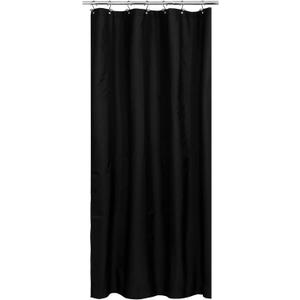 N&Y HOME Fabric Shower Stall Curtain or Liner 36 x 72 Inches - Hotel Quality, Machine Washable - Black, 36x72