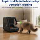PawsPik Automatic Microchip RFID Cat Feeder, 16-Cup, Black | ISO Microchip & PawsPik RFID Tag Compatible, App Control, Portion Control, Personalize Feeding