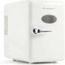 CUTIEWORLD Mini Beverage Fridge for Office, White