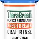 TheraBreath Fresh Breath Oral Rinse, Invigorating ICY Mint Flavor, Dentist Formulated and ADA-Accepted Mouthwash pH-Balanced, Alcohol Free & Non-Burning, 1 Liter