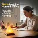 Himalayan Pink Salt Pyramid Lamp 7 Inch Tall with Dimmer Switch, Handcrafted Natural Crystal Salt Lamp, Warm Yellow Glow Night Light for Bedroom, Office & Home Decor Gift