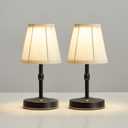 LED Cordless Mini Lamp 5W,3000 mah Battery Operated Lamps,3 Color Temperature Dimmable Table Light,Small Rechargeable Lamp,Kitchen Lamps Countertop,Restaurant (Black,2Pack) (Black-9.8 inch-2Pack)