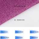 Purple Glitter HTV Heat Transfer Vinyl Rolls 12 Inch by 5 feet Roll Iron on DIY for T-Shirt and Silhouette Easy to Cut & Weed (5Ft,Glitter Purple)