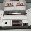 Shark FlexFusion Hair Straightener & Powerful Hair Dryer with Fusion Hair Brush, Ceramic Air Styler with Auto-Wrap Curlers & Concentrator, Ceramic Plates, Cosmic Blush HD641S