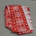 Horaldaily Christmas Tablecloth 60x60 Inch Square, White Deer Trees Red Washable Table Cover for Party Picnic Dinner Decor